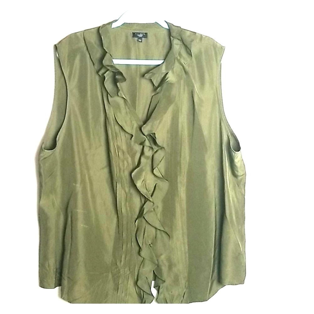 Talbots Silk Sleeveless Blouse 24W